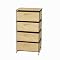 Whitney Design Wicker 4-Drawer Chest - Natural (8" Drawers)