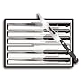 Victorinox Cutlery 6-Piece 5-Inch Wavy Edge Steak Knife Set, Black POM Handles