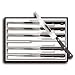 Victorinox Cutlery 6-Piece 5-Inch Wavy Edge Steak Knife Set, Black POM Handles