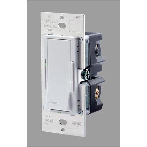 Leviton VZE06-1LX Vizia 600-Watt 120-Volt AC Electronic Low Voltage Dimmer with LED Locator and Brightness Display, White, Ivory and Almond
