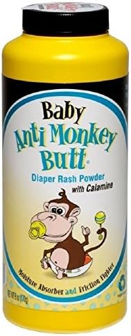 Anti Monkey Baby Butt Diaper Rash Powder with Calamine 6 oz