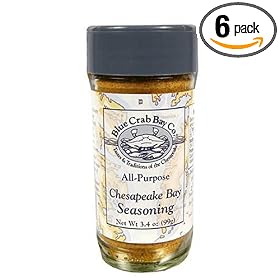 Click here to buy Blue Crab Bay Co. All Purpose Chesapeake Bay Seasoning, 3.4-Ounce Container (Pack of 6) by Blue Crab Bay Co..