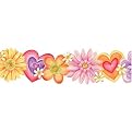 Flower Power Wallpaper & Border - Red
