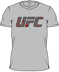 UFC Ultimate Fighting Championship Blood Splatter Silver T-shirt Tee