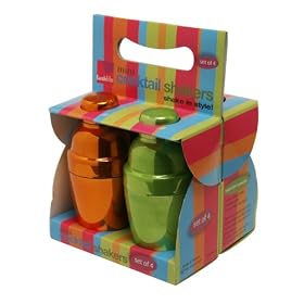 Lush Life Set of 4 Mini Cocktail Shakers, Multi Color by Lush Life
