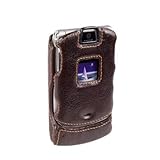 Motorola RAZR Brown Leather Clip-On Case