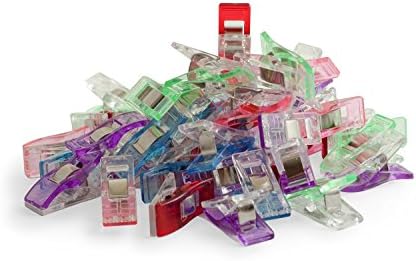 IDIO™Wonder Clips, Sewing and Beading, Paper Clips, Binder Clips, Multi-purpose Clips, Clips for Sewing, Quilting, Beading, Crocheting, Knitting &amp; General Purpose, 100 Pack, Assorted Colors