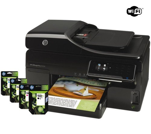HP Netzwerkfähiger Multifunktions-Farbtintenstrahldrucker Officejet Pro 8500A e-All-in-One + WLAN