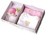 Baby Girl Rattle and Body Suits, Little Lady Bug Deluxe Gift Set