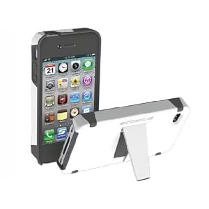 Scosche kickBACK Case for iPhone 4 (White/Gray)