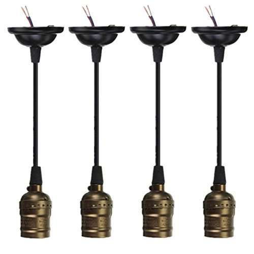 Kingso 4 pack e27 socket screw bulbs edison retro penda…