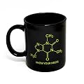 Riesen Kaffeebecher mit Koffeinstrukturformel "Know your Needs" - Farbe schwarz