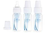 Dr. Browns BPA Free Polypropylene Natural Flow Standard Neck Bottle, 4 oz - 3-Pack