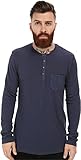 Velvet by Graham & Spencer Men's Ugo Long Sleeve Henley Woven Pocket Slub Jersey