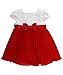 Youngland Baby Girls' Lace Bodice to Chiffon Pleated Dress