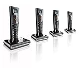 Electronics : Philips ID9374B/05 XD Sound Cordless Phone - Quad Pack With Answer Machine