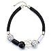 eManco Statement Bib Choker Round Collar Necklaces for Women YUPPIES Geometric Wood Beads with Black and White Fashion Jewelry