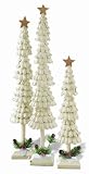 Grasslands Road Sweater Weather, White Pine Cone Tree, Set of 3, Sm 16-Inch, Med 20-Inch, Lg 24-Inch