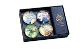 Boston International Living Victoriously Glass Magnets in a Gift Box, Set of 4 Assorted Designs, 2-Inches Diameter Each (LV11046)