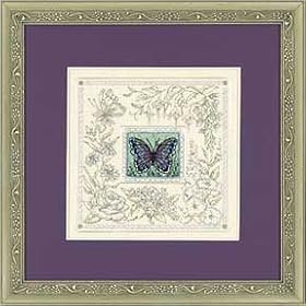 Gold Collection Petite Fanciful Butterfly Counted Cross Stit 6"X6"