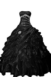 Strapless Crystals Crystal Lace-Up Spring Quinceanera Dress/Wedding Dress 