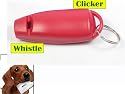 New Dog Cat Pet CLICKER + WHISTLE Trick Behavior Training RED