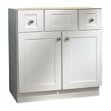 Coastal Collection CAP-3018 Cape Cod Series Maple with White Finish Vanity Base, 30-Inch-by-18-Inch