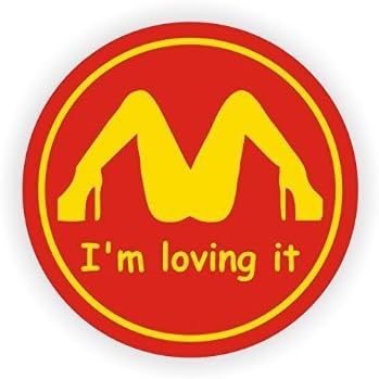 I'm Loving It Hard Hat Sticker / Helmet Decal Label Lunch Tool Box Funny by LD Industries