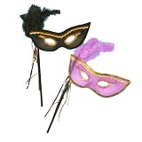 Mardi Gras Mask on Stick Adult