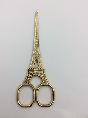 5in Eiffel Tower Gold Designer Embroidery Sewing Scissor for Needlework