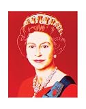 Reigning Queens: Queen Elizabeth II of the United Kingdom, c.1985 (Light Outline) Styles Art Poster Print by Andy Warhol, 11x14