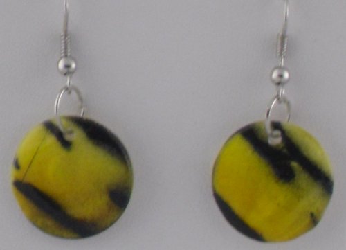 Yellow Tiger Stripe Earrings