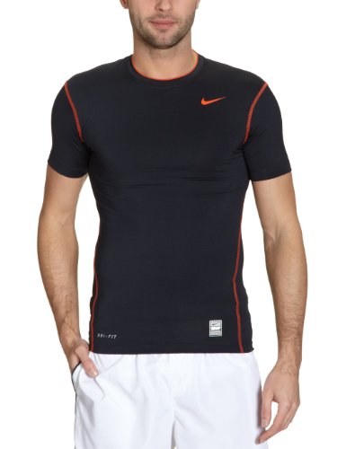 NIKE Herren T-Shirt Core Compression, dark obsidian/team orange, L, 269603 Preisvergleich