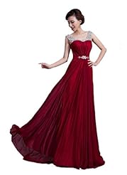 Scoop Neck Sequined Beaded Chiffon/Polyester Sheath Prom Dress  with a Brush/Sweep Train 