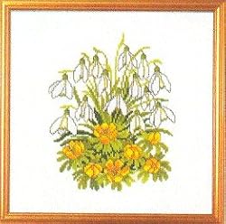 Eva Rosenstand Snowdrop Flower Bouquet Counted Cross Stitch Kit #12-831