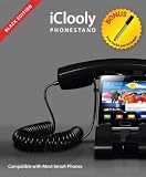 iClooly Phone Handset and Sync Stand for iPhone 4S, 4, 3GS, 3G, and Other Wireless Phones with 3.5 mm Headphone, Black