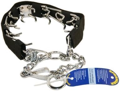 Herm Sprenger Original Bundle Pinch Collar With Nylon Cover - One Chrome Plated Steel Cover & One Nylon Cover, 23-inch by 3.25 Millimeter, Includes Small Swivel & Easy Release Snap by HS METAL COLLARS
