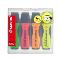 Stabilo 73/4-1 Boss Executive Etui Textmarker mit H�ngelasche, 4er