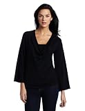 525 America Women's Cowl Neck Sweater with Bell Sleeve