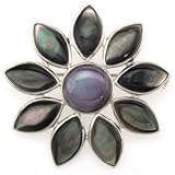 Sterling Silver, Pearl & Mother-of-Pearl Flower Brooch