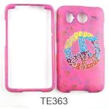 HTC Desire HD / Inspire 4G A9191 Peace Sign on Pink Hard Case,Cover,Facepla ....