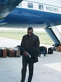 Ray Charles Beside His Private Jet Photographic Poster Print, 18x24