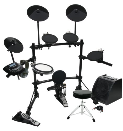Click To DKX-580 USB Electronic Digital Drum Set with Amp Throne Pedal Headphones more Detail...