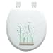 Premium Ginsey Paper White Soft Padded Toilet Seat with Embroidered Daisies