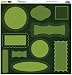 Green Day Glitter Journal Stickers