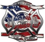 Desire to Serve Firefighter Decal with American Flag 4