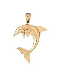 CleverEves 14K Gold Pendant Dolphins 4.9 - Gram(s)