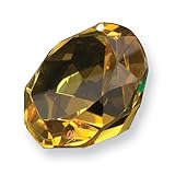 IMAGE OF Yellow Crystal Elizabeth Round Gem Paperweight Office