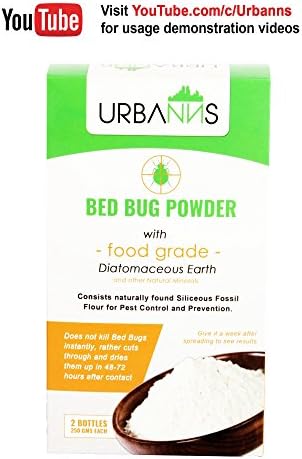 URBANNS Urbanns Bed Bug Powder With Food Grade Diatomaceous Earth And Other Natural Minerals - Pack Of 2 - 250 Gms Each Ivory