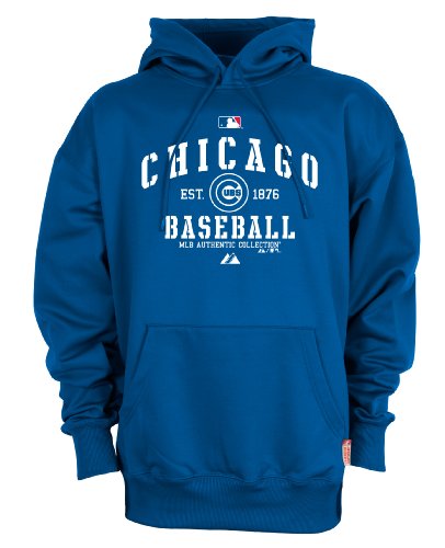MLB Chicago Cubs Adult Long Sleeve Hooded Fleece Pullover (Pro Royal, Medium)